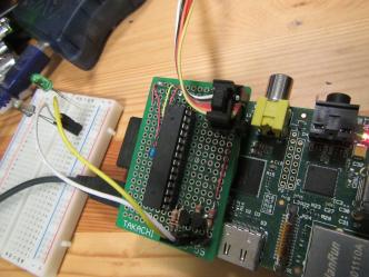 RasiberryPi B + ATmega 168-20PU