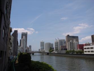 大阪・土佐堀川・筑前橋上から